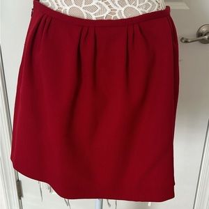 Theory 100% wool mini skirt, red, size 8, perfect condition, 3 plies accents